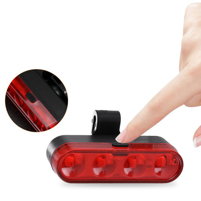 2Pcs Bike Tail Light 4 Modes Bike Rear Light Waterproof Bicycle Taillight-Red