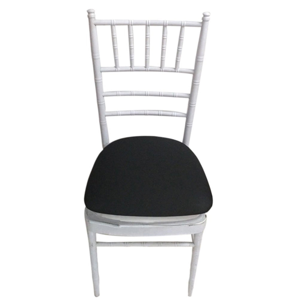 4 Piece Stretch Removable Dining Chair Seat Cushion Slipcovers - Black