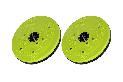 2pcs Waist Plate Torsion Board Foot Massage Disc Balance Exercise Twister-Green