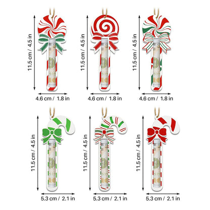 12Pcs Christmas Money Holder Ornaments Xmas Tree Hanging Cash Holder