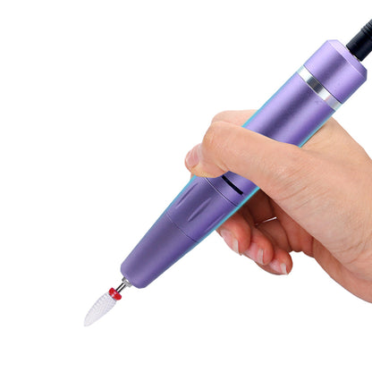 Electric Nail Drill Set Portable Wireless Nail File Machine Kit Manicure Pedicure Tool Purple