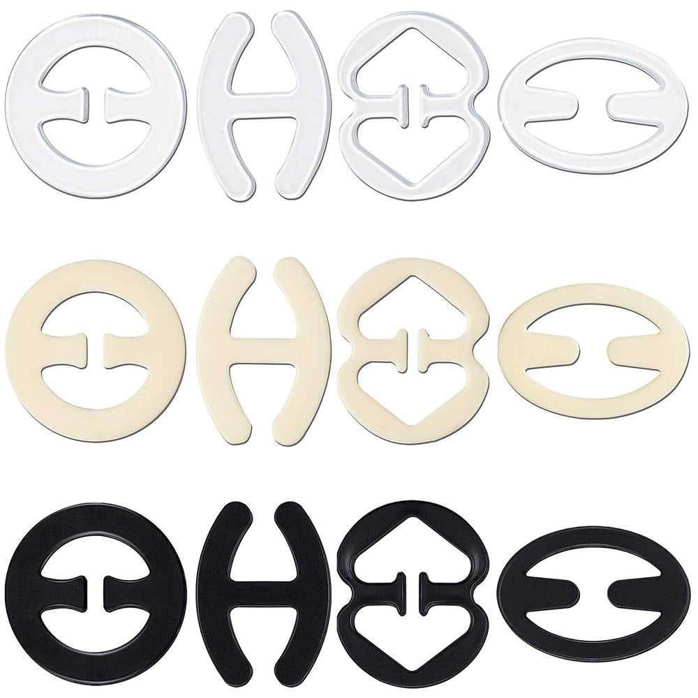 10 Pack Bra Strap Cleavage Control Sports Racerback Running Clasp Holder Clips