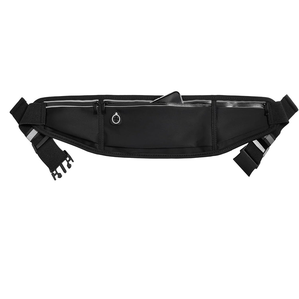 Running Belt Waist Pack Ultra Light Water Resistant Fitness Belt Waist Bag Black