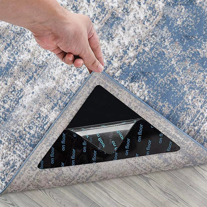 24 Pcs Non-Slip Rug Grippers for Hardwood Tile & Marble Floors Carpet Corner Holders