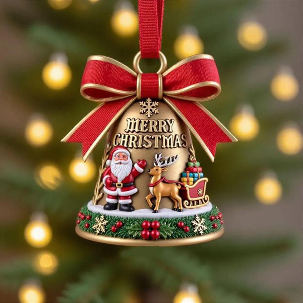 6 Piece Acrylic Christmas Tree Ornament Hanging Decoration Set