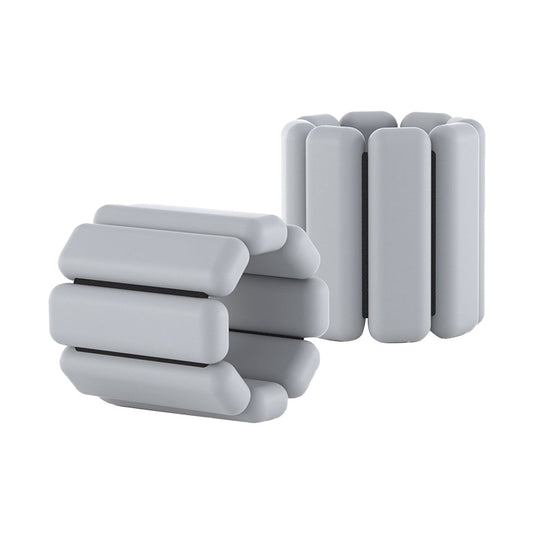 Pair of Adjustable Wrist Ankle Weights Unisex Strength Training Set Walking Running Gym Grey