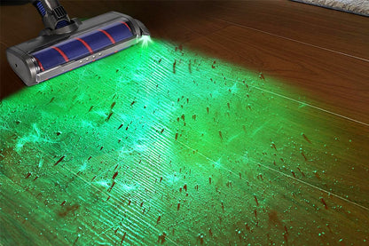 2Pcs Rechargeable Vacuum Cleaner Dust Display Light Green Light Universal High Visibility