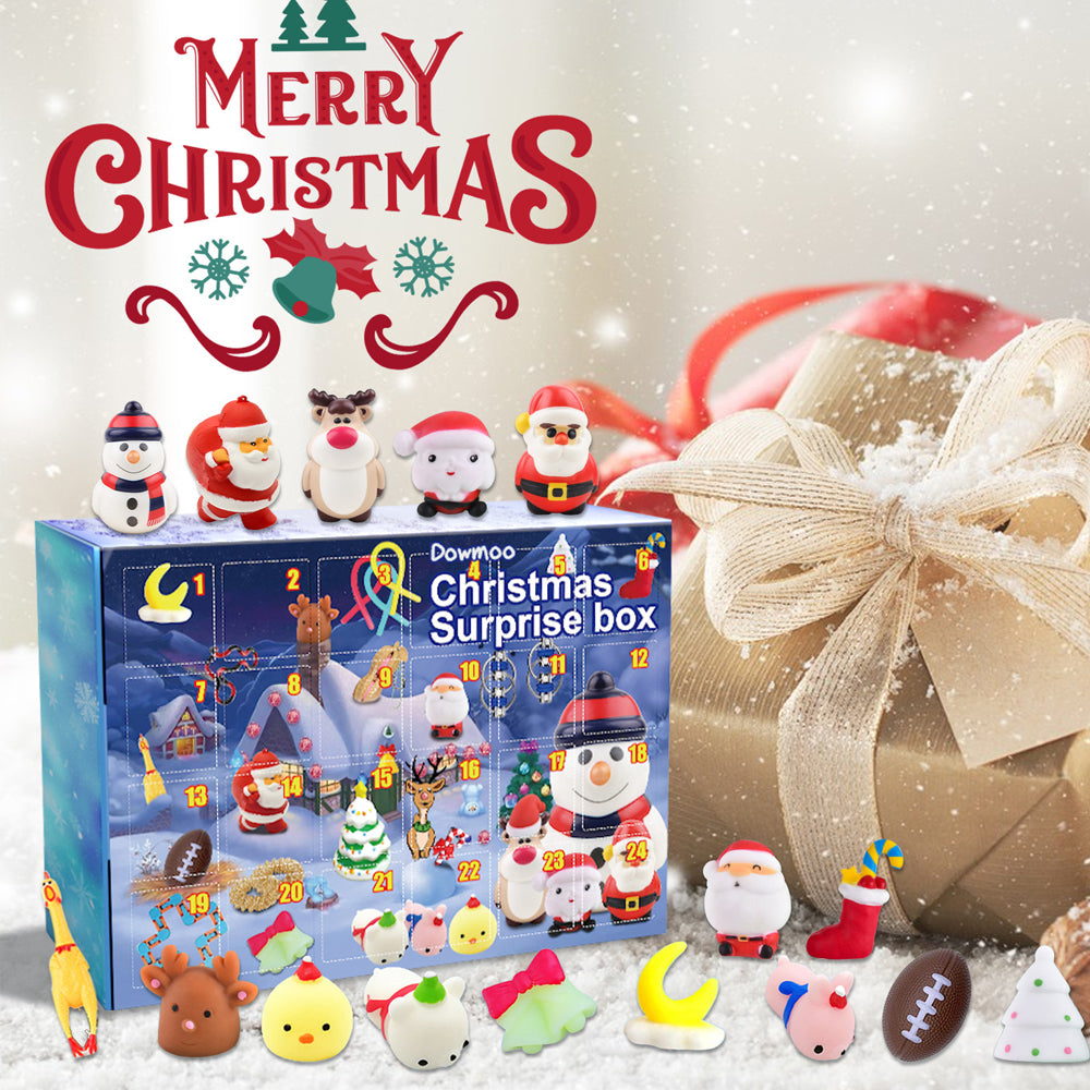 24 Days Christmas Fidget Advent Calendar Christmas Countdown Calendar with 24 Toys Xmas Surprise Blind Box