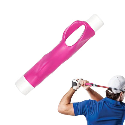 Golf Grip Trainer Attachment Trainer Beginner Outdoor Golf Swing Training Aid Pink