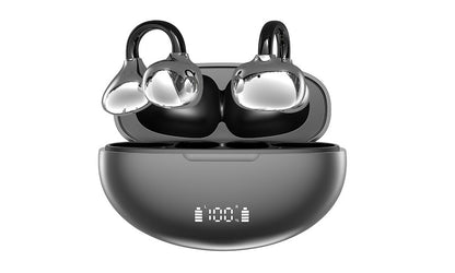 Bluetooth Open Ear Clip-On Earbuds - Black