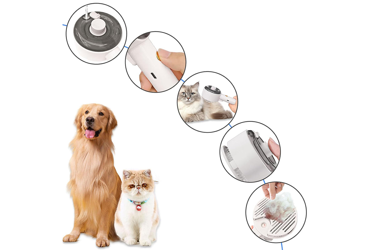 Cat Steam Brush Spray Comb UV Sterilization Cat Hair Crush for Long Short Hair Pets -Pink