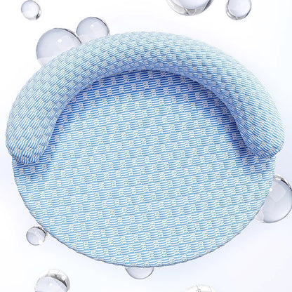 Washable Cooling Pet Bed with Removable Cover for Dogs and Cats-Blue