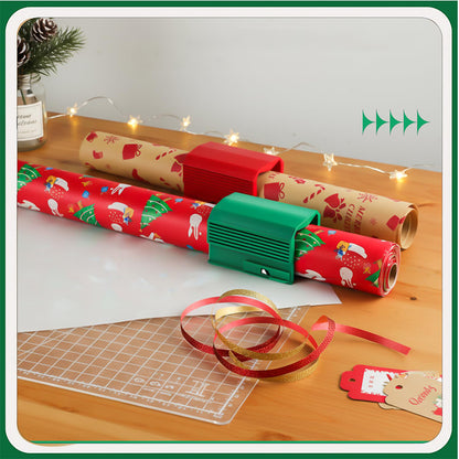 2Piece Christmas Gift Wrap Cutter Wrapping Paper Cutter