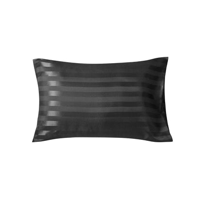 51x76cm Smooth Satin Pillowcase Solid Color Soft Bedding Pillow Cover Black