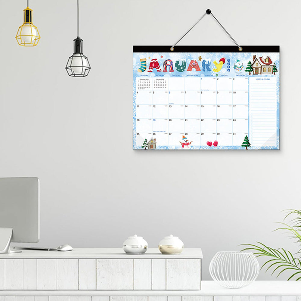 18-Month Desk Calendar (Jan 2026 ¨C June 2027) with Corner Protectors for Office Style 1