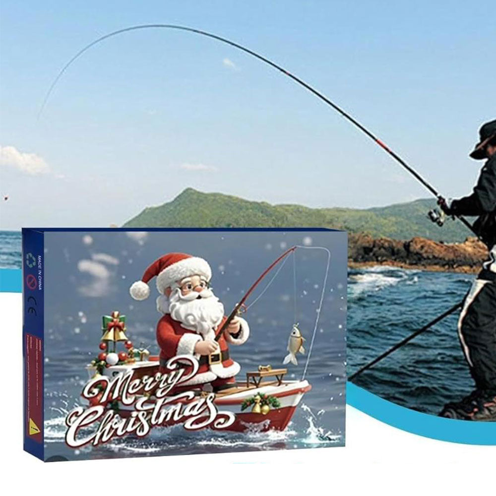 26 Days Fishing Christmas Advent Calendar Fishing Tackle Christmas Countdown Xmas Fishing Lures Set for Fishing Lover