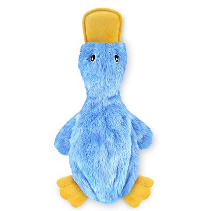 Interactive Dog Chew Toy Small Dog Toys Plush Duck Dog Toy-Blue