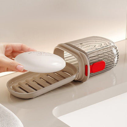 4Pcs Leakproof Soap Cases Portable Soap Container with Lid for Bathroom Gym Travel