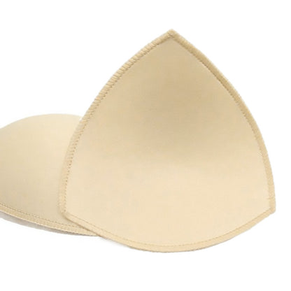 4 Pairs Triangle Replacement Foam Bra Pad Inserts - Nude