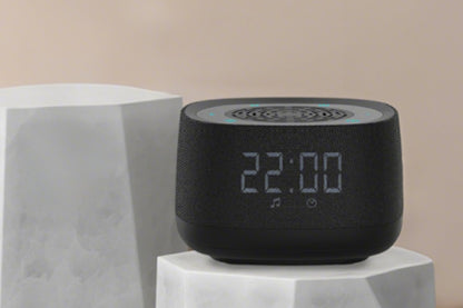 White Noise Sound Machine With Alarm Clock And Breathing Light-Black