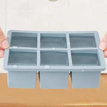 3Pcs Silicone Ice Cube Trays with Lid 18 Cavity Large Square Mold for Whisky Cocktail