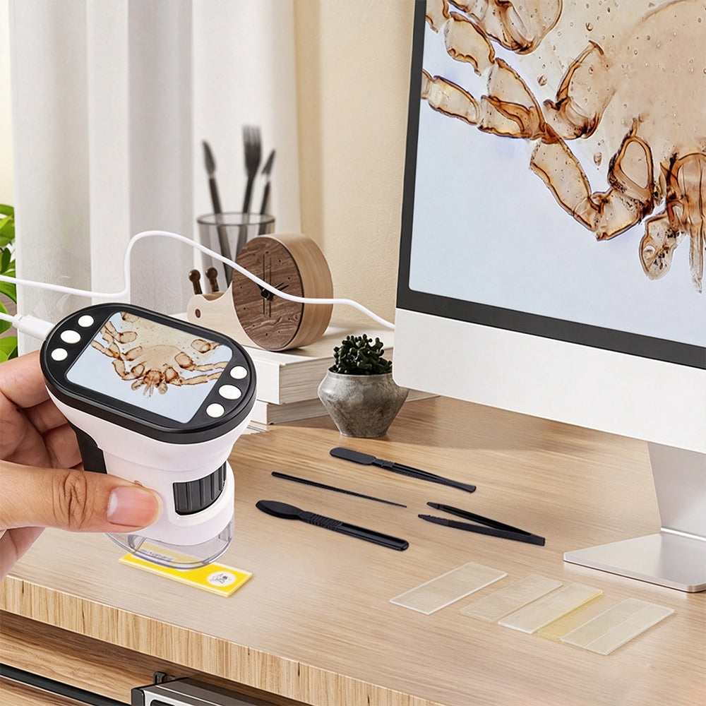 2 Inch Screen 1000X Smart Microscope with Stand