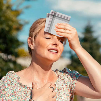 12Pcs Classic Hankies for Men Polyester Square Hanky Mens Pocket Square Handkerchiefs