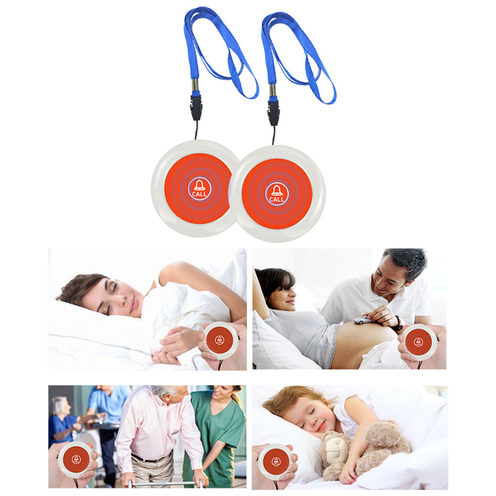 2-in-1 Wireless Caregiver Pager Caregiver Call Button for Elderly Pregnant Disabled