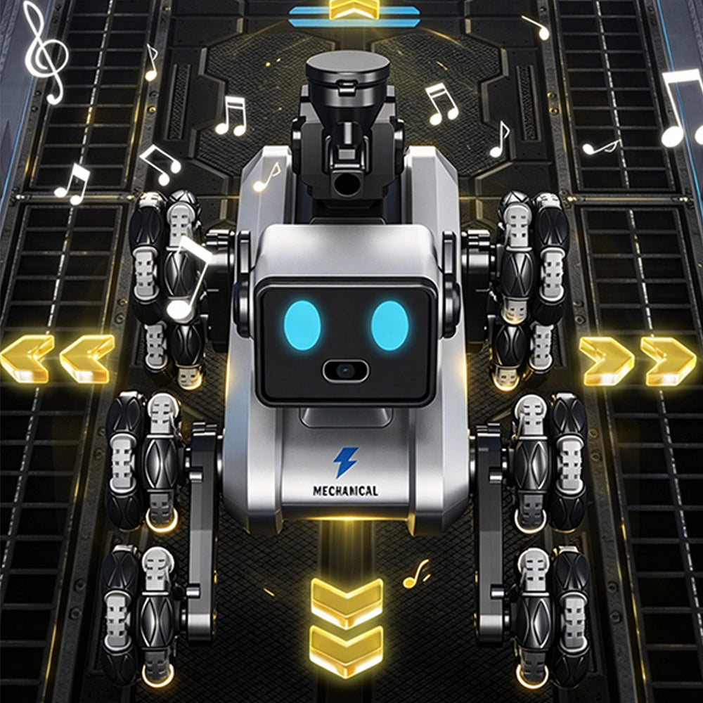 8 Wheel Mechanical Dog Gesture Sensing Smart Spray Robot Dog