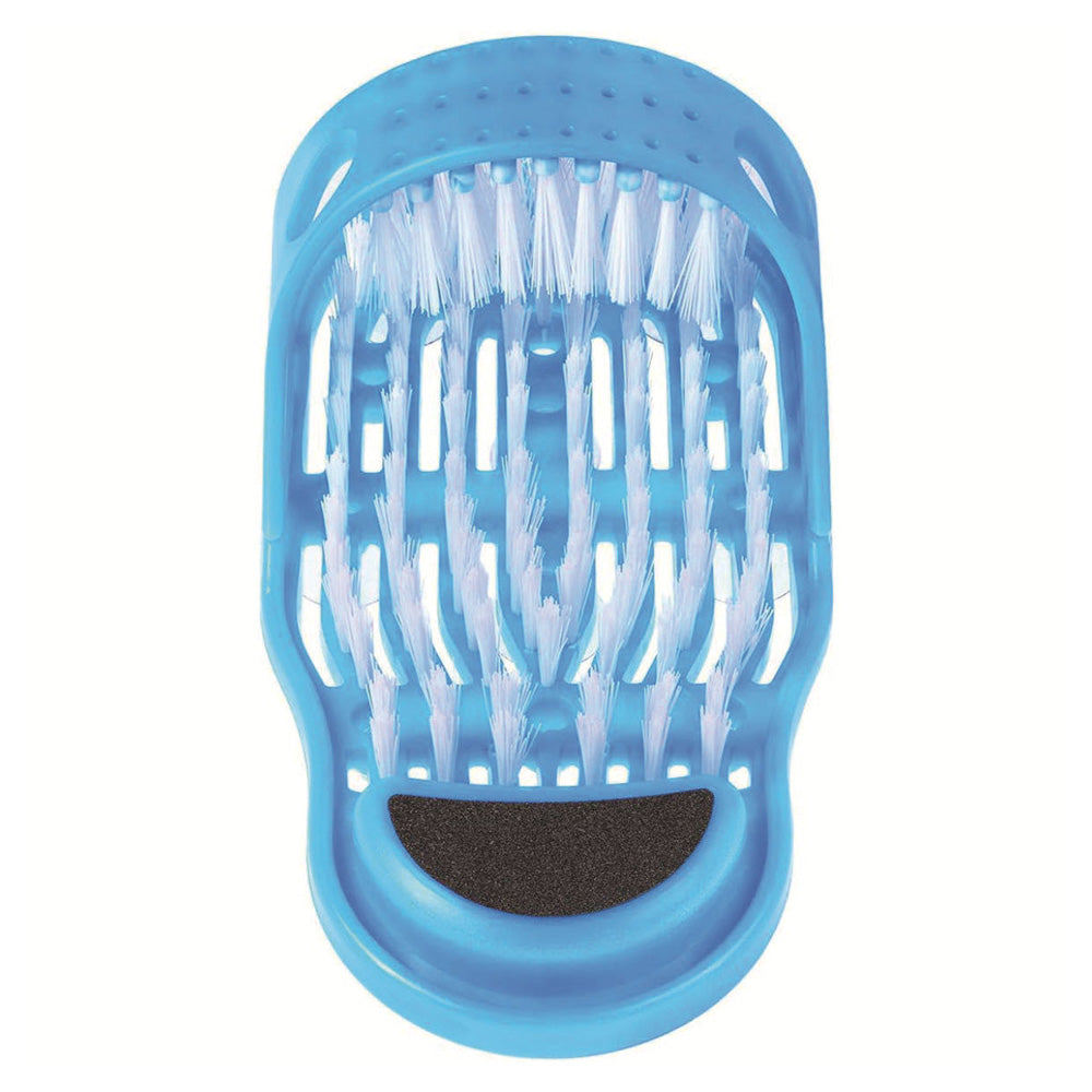 Pair of Exfoliating Shower Slippers Foot Cleaning Scrubber Bathroom Massager Sandals Black