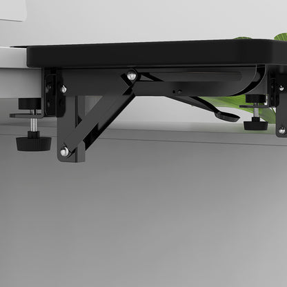 Clamp-On Engineered Wood Desktop Extender Tray