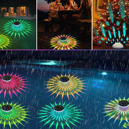 2 Pieces Floating Solar Light with 6 Color Modes Waterproof Floating Lights