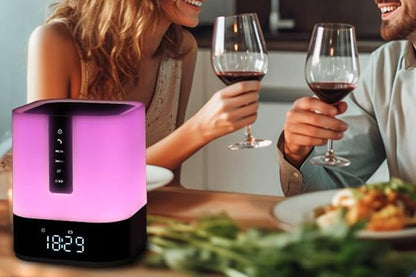 Bluetooth Speaker Touch Night Light LED RGB Alarm Clock Dimmable Lamp Speaker