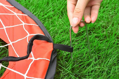 2-in-1 Portable Foldable Soccer Goal with Detachable Target-Red