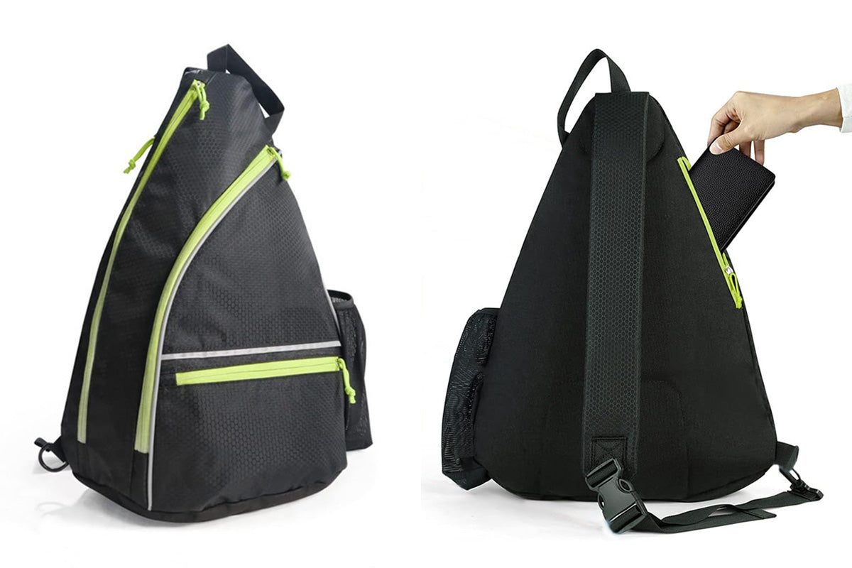 Pickleball Backpack Adjustable Sling Bag Large Capacity with security Pocket