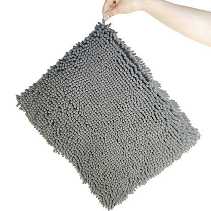 Soft Absorbent Chenille Bath Rug Quick Dry Bath Mat for Bathroom Floor Home Decor Grey