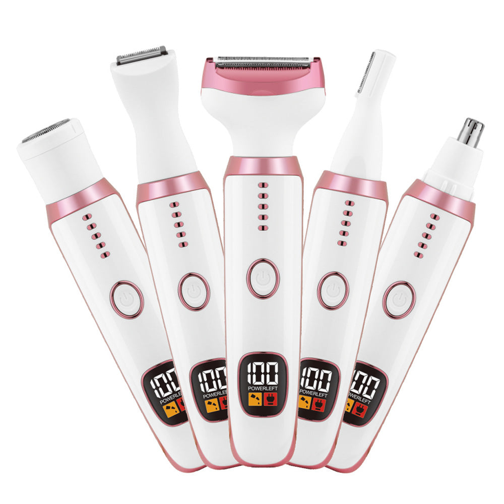 5-in-1 Electric Razor Shavers for Women Painless Bikini Trimmer Face Razors