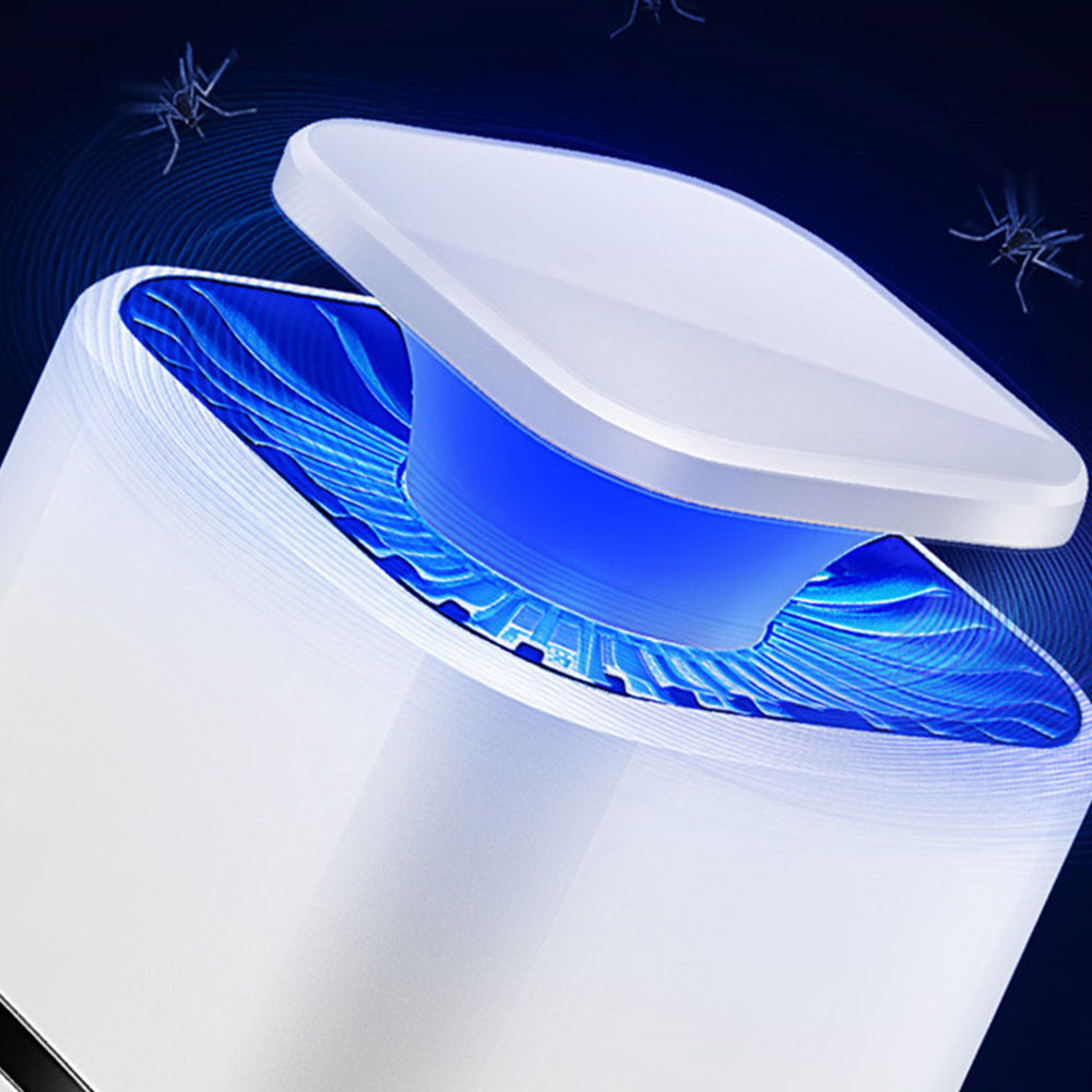 2-in-1 Electric Mosquito Killer Lamp USB Powered Fly Trap Mosquito Zapper White