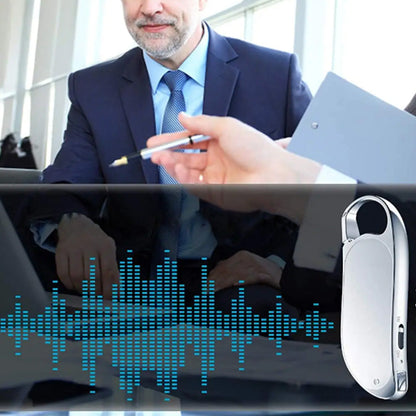 Mini Digital Voice Activated Recorder with 32GB Memory Audio Recording Device MP3 Player Sliver