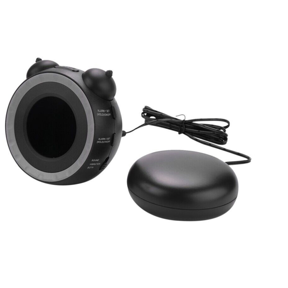 Loud Dual Alarm Clock with Bed Shaker Vibrating Alarm Clock for Heavy Sleepers