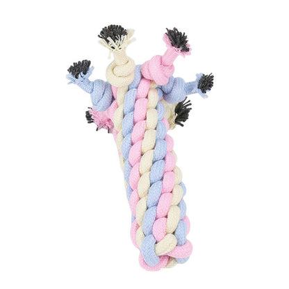 Five-piece Set Cotton Rope Dog Chew Rope Toys Keep Pet Teeth Health