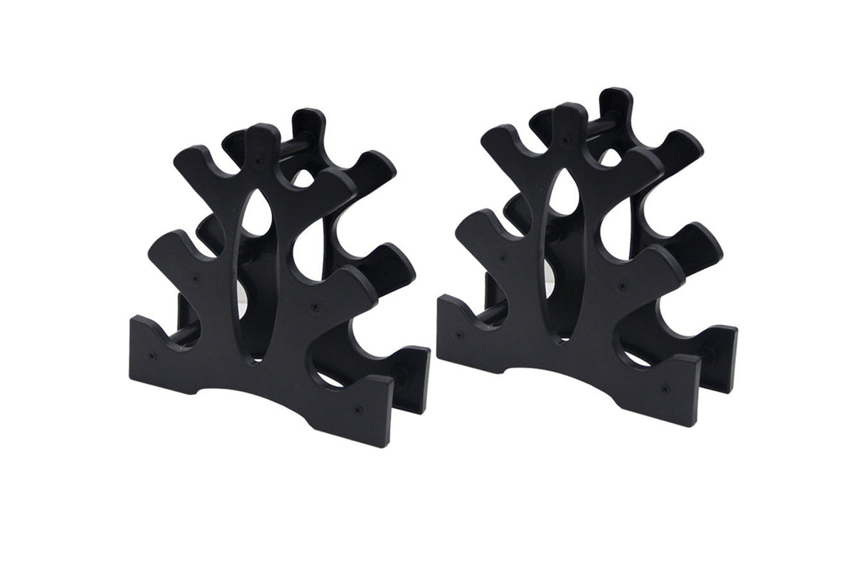 2pcs 3 Tier Dumbbell Storage Rack Tree Style Hand Weight Organizer
