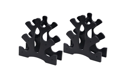 2pcs 3 Tier Dumbbell Storage Rack Tree Style Hand Weight Organizer