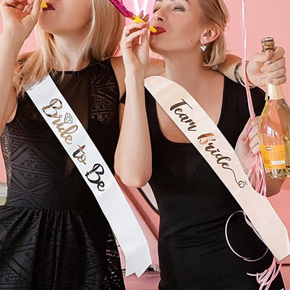 7Pcs Bride to Be Sash Set Team Bride Sash for Bridal Shower Bachelorette Parties