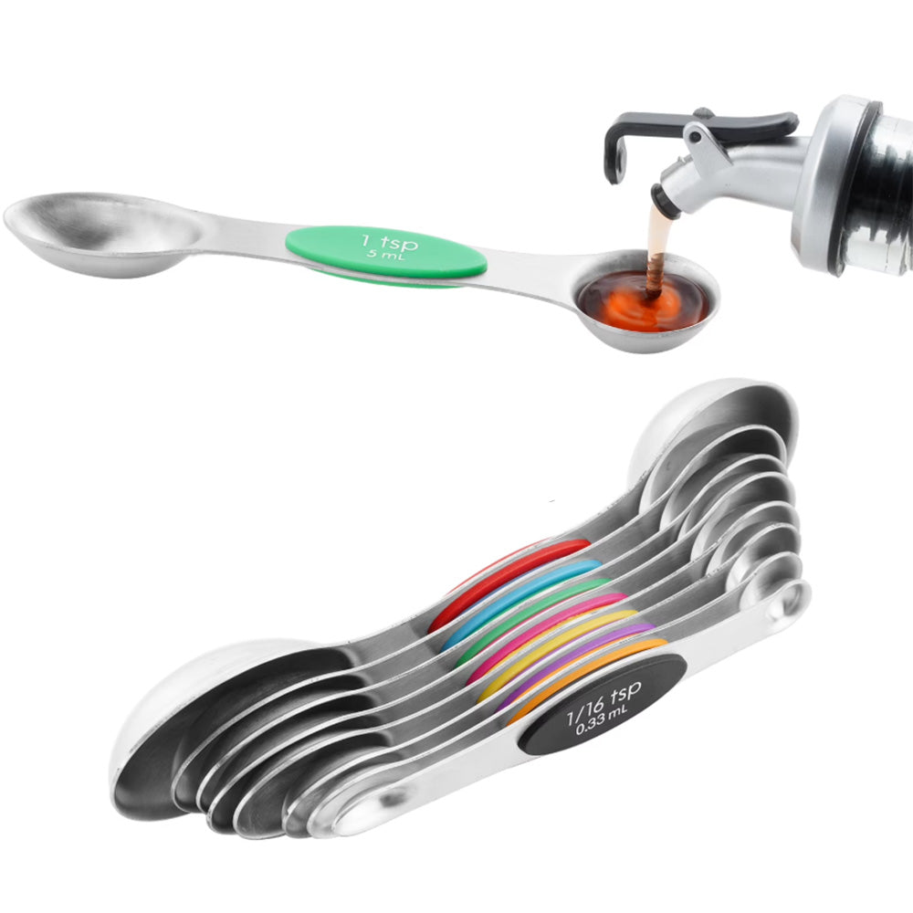 Stainless Steel Measuring Cups and Spoons Set with Leveler