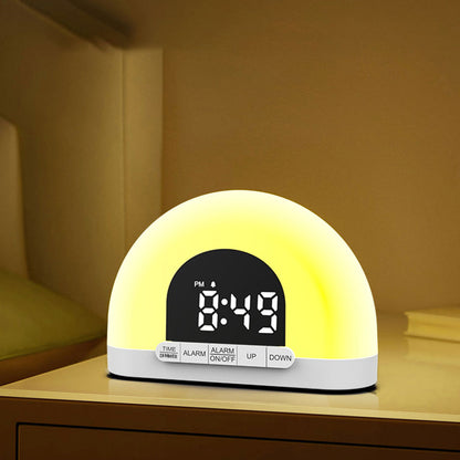 Sunrise Alarm Clock Smart Wake Up Alarm Sunlight Digital LED Night Lamp Clock