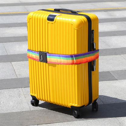 2Pcs Password Lock Luggage Strap Travel Suitcase Secure Belt Code Lock Mixed Color