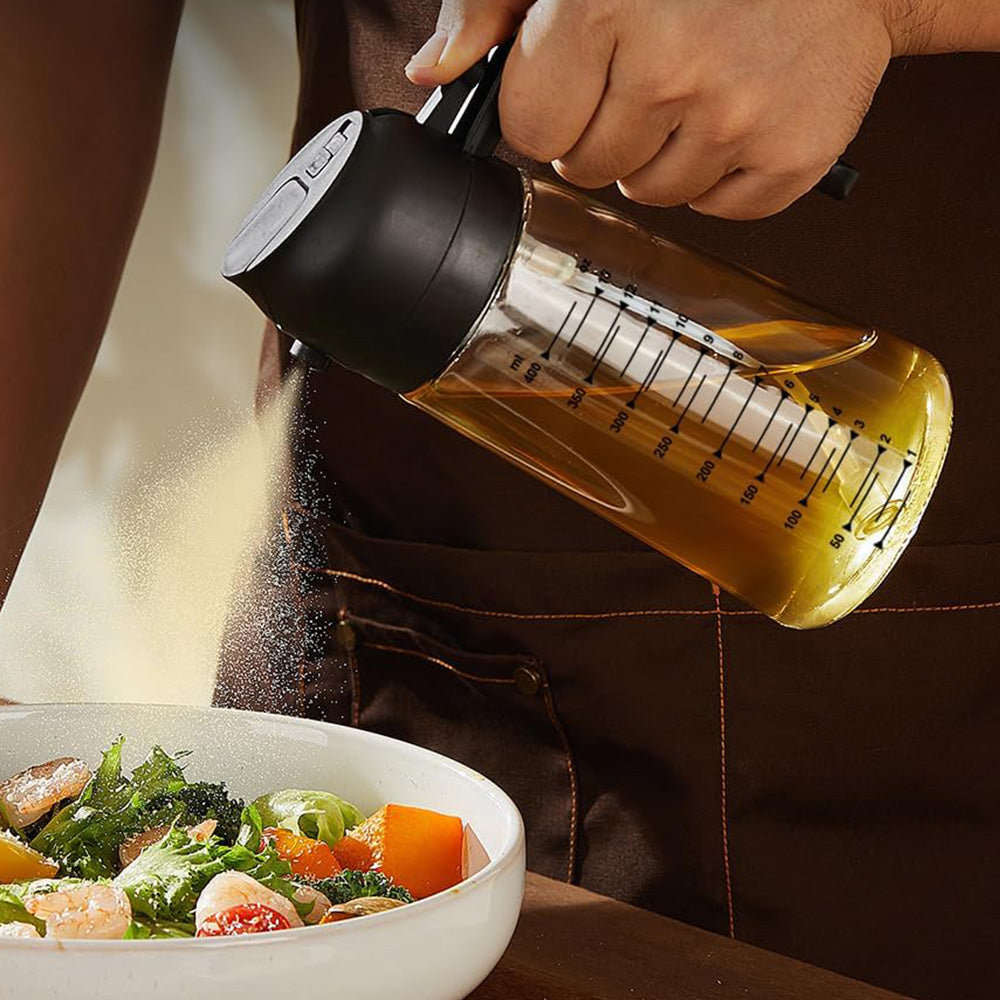 470ml Glass Oil Sprayer Bottle for Cooking Olive Oil Dispenser Kitchen Gadgets-Clear