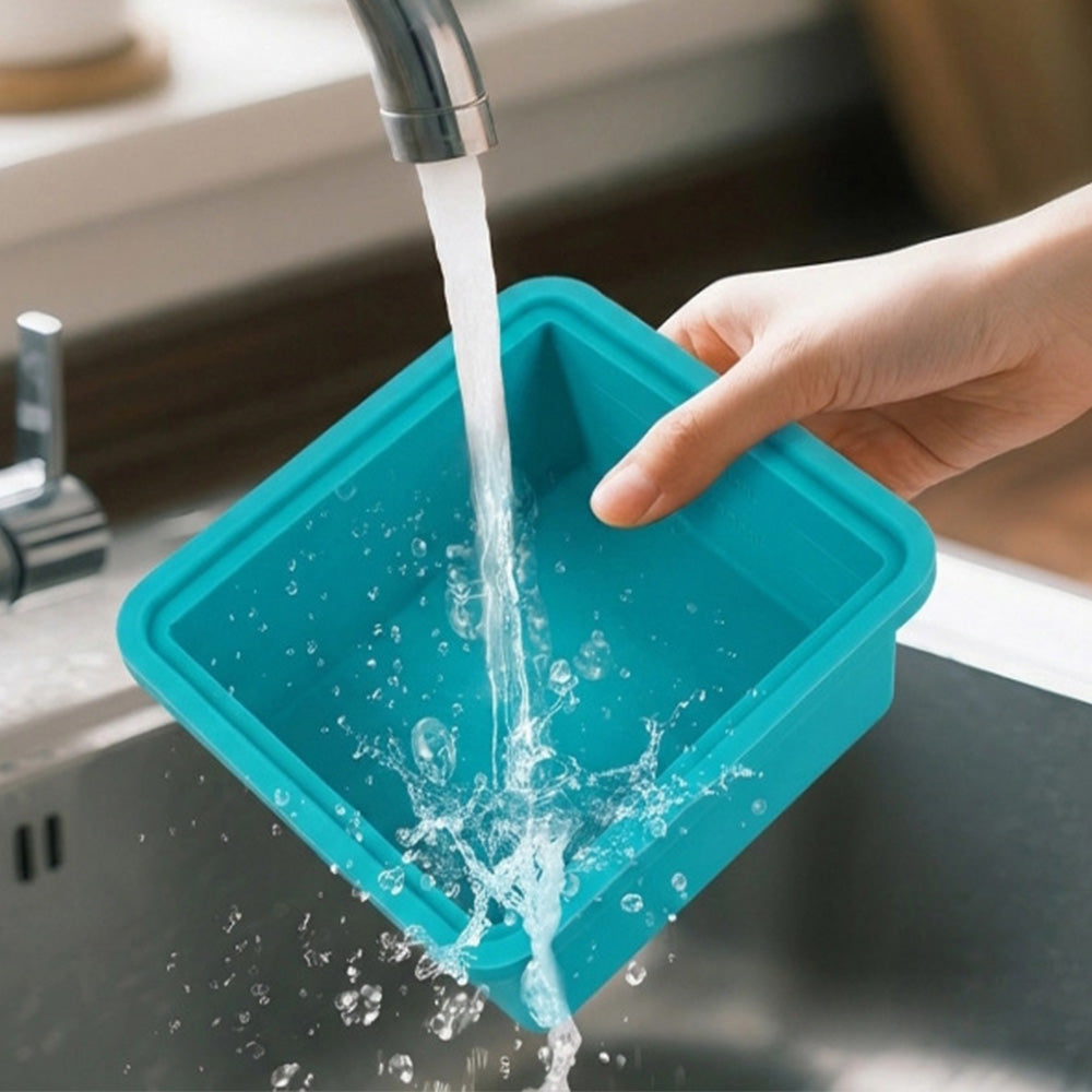 4Pcs Silicone Freezer Tray for Soup Ice Cubes Food Storage Portion Control-Blue and Green