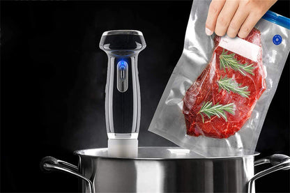 10 pieces Reusable Food Vacuum Sealer Bag with Manual Pump